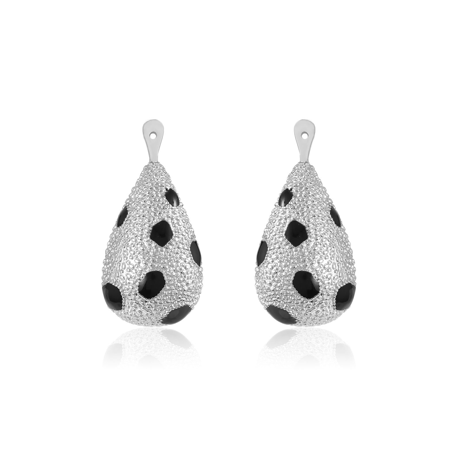 Pendant "Black Enamel Pavé Teardrop"