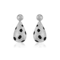 TIAVINO stud earring with Silver Panther pendant attached, a modular earring set ready to wear or gift
